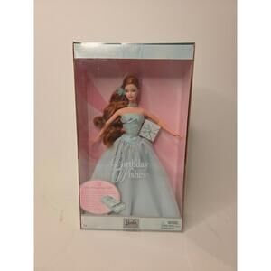 2003 Mattel Barbie Birthday Wishes Doll Aqua Dress B9787